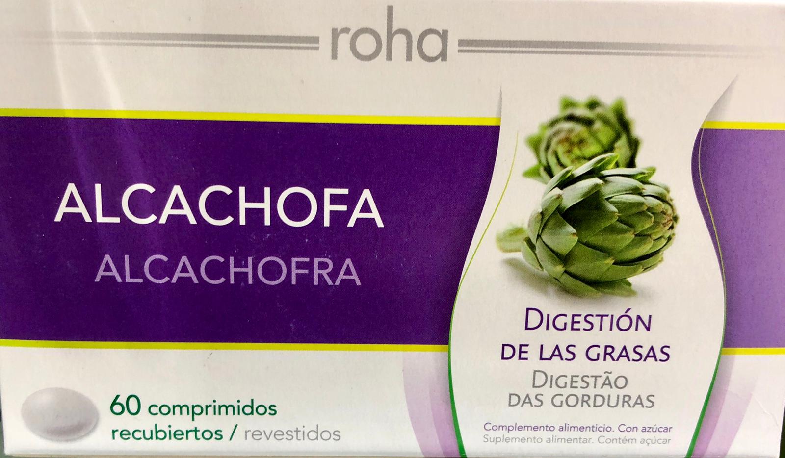 Roha alcachofa o a base de extractos de hojas de alcachofa, favorece la digestión de las grasas. La alcachofa facilita la digestión de las grasas.