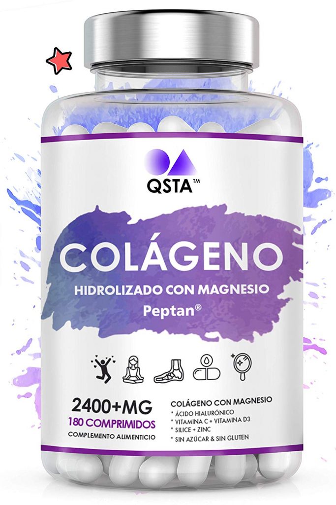 Colageno con Magnesio + Acido Hialuronico + Vitamina C + Vitamina D3 | 180 Comprimidos - Hidrolizado PEPTAN | Articulaciones, Huesos, Piel, Cabello y Previene Lesiones