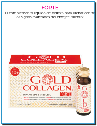 GOLD COLLAGEN® FORTE contiene 20 ingredientes activos, incluyendo el complejo europeo patentado, que trabaja para promover el aspecto joven de la piel así como mejorar la salud del cabello y las uñas.