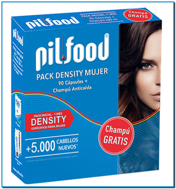 Comprar Pilfood® Density en Gran Farmacia Online Andorra 3 Meses Mujer Para la caída moderada del cabello. Pilfood® te aportará mejores resultados con un tratamiento continuado durante 3 meses.