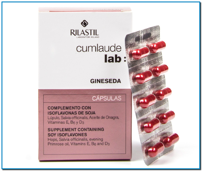 Comprar RILASTIL CUMLAUDE LAB GINESEDA en Gran Farmacia Andorra Online CÁPSULAS Ayuda a contrarrestar la sintomatología asociada a la menopausia