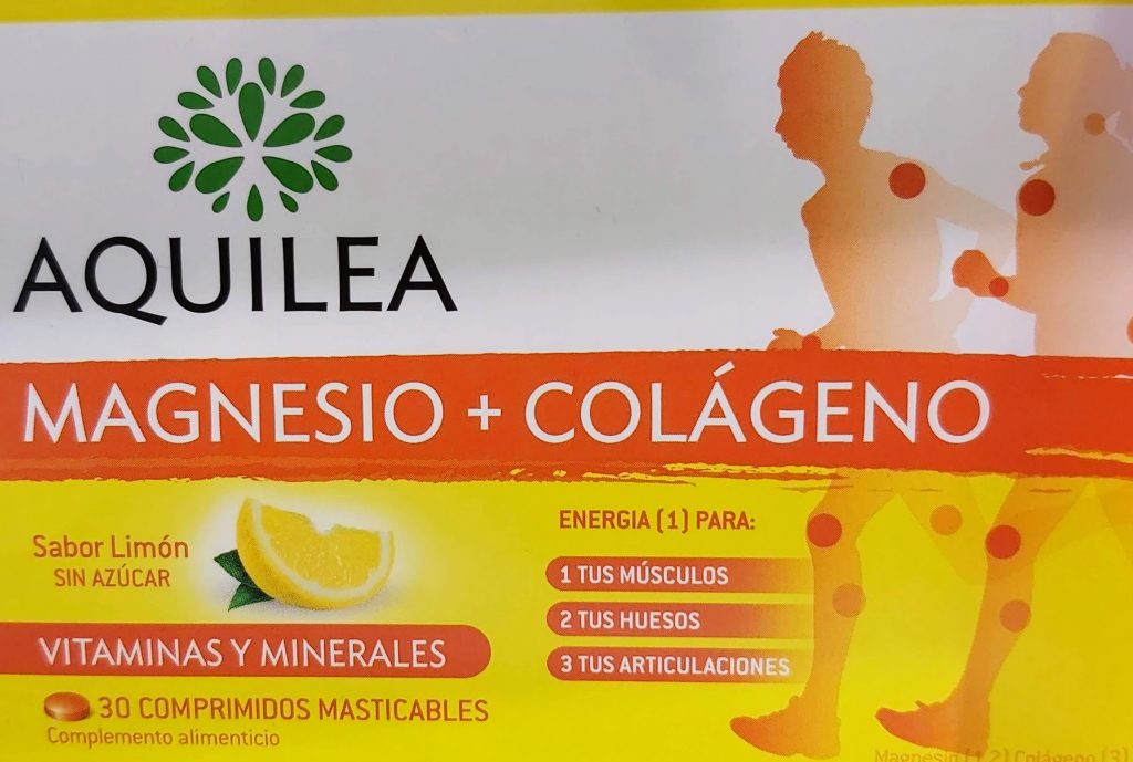 Comprar Aquilea Magnesio + Colágeno en Gran Farmacia Andorra energía masticable para tus músculos y articulaciones sabor limón