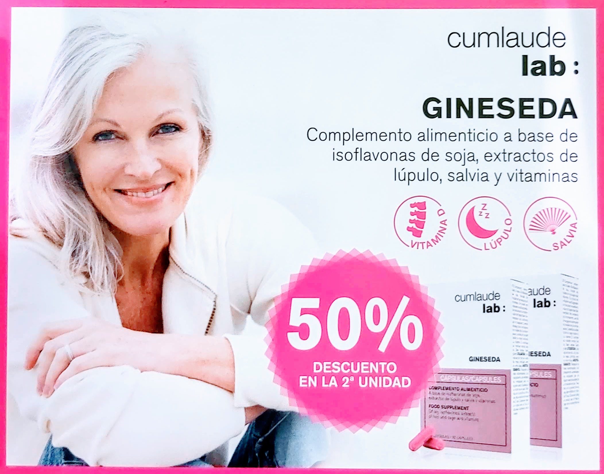 Comprar GINESEDA en Gran Farmacia Andorra CÁPSULAS Ayuda a contrarrestar la sintomatología asociada a la menopausia.