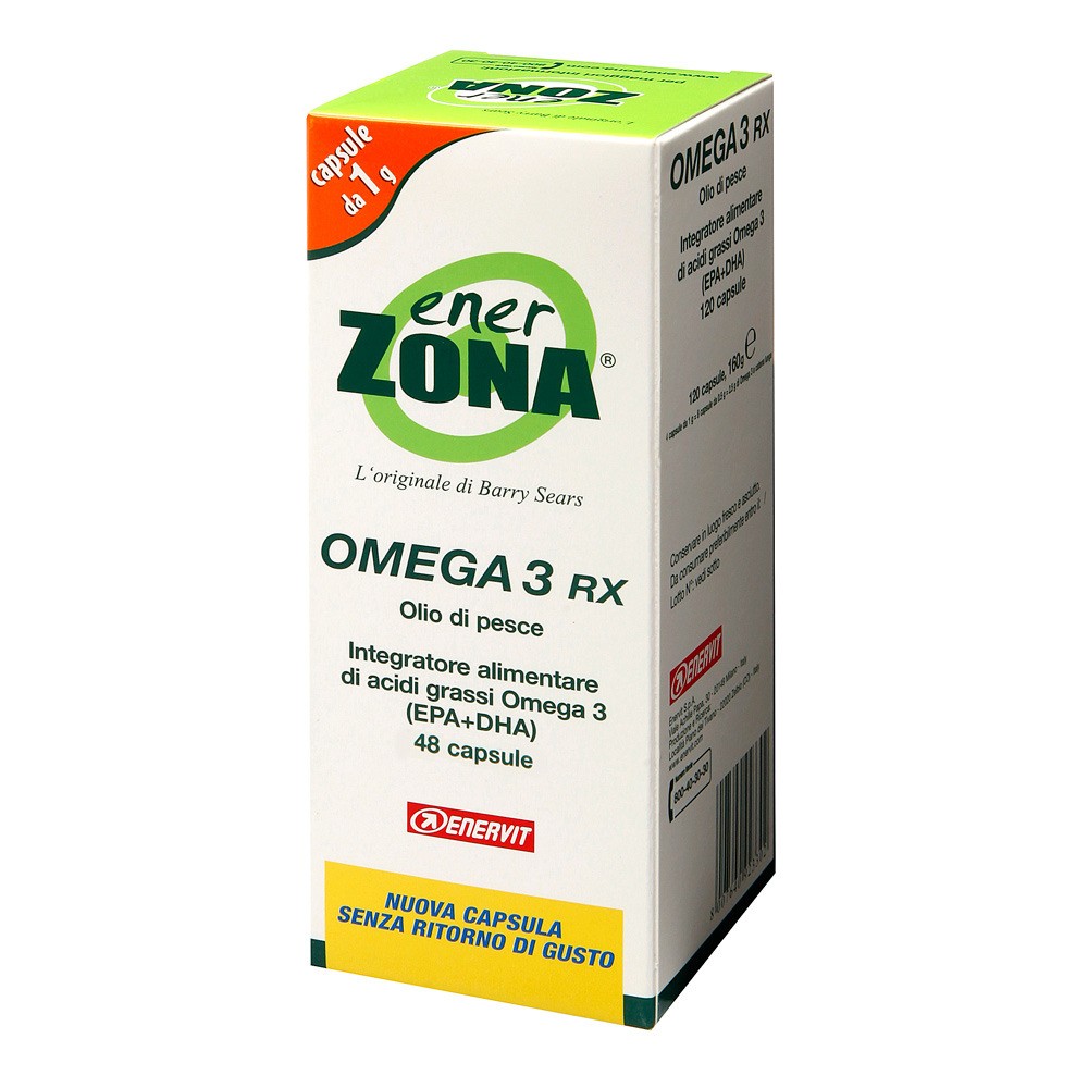 EnerZona Omega 3 Rx  Es un complemento alimenticio de ácidos grasos Omega 3 obtenido a través de un exhaustivo proceso de destilación molecular.