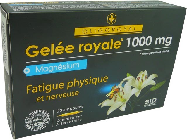 Acheter Gelée royale 1000 mg Magnésium d’OLIGOROYAL, un extraordinaire concentré naturel d'éléments vitaux dans une formule conçue pour réduire naturellement la fatigue physique et émotionnelle.