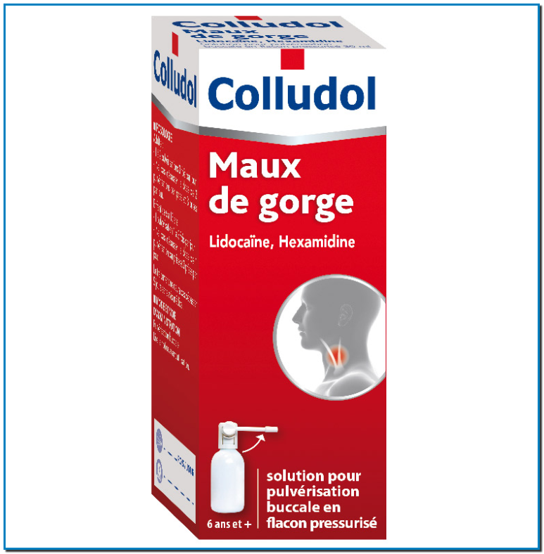 COLLUDOL COLUTORIO 30ML DOLOR DE GARGANTA es un medicamento que contiene un antiséptico local y un anestésico local
