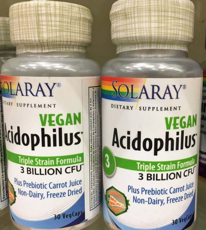 Compra Acidophilus (cápsulas) de Solaray al mejor precio en Gran Farmacia Andorra Acidophilus plus de Solaray ayuda al mantenimiento de la flora bacteriana y nos permiten digerir mejor los alimentos