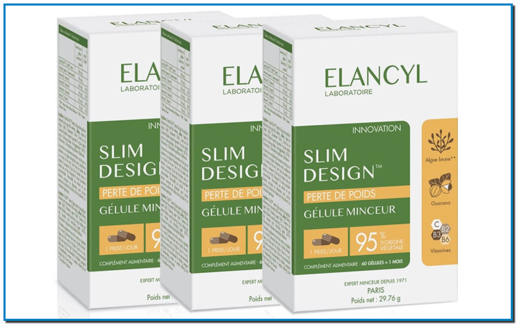 Elancyl Slim Design perdida de peso 60 capsulas Adecuado para facilitar la pérdida de peso gracias a sus activos naturales y su composición del 95% de origen vegetal . Ideal además de la crema Elancyl Slim Design.