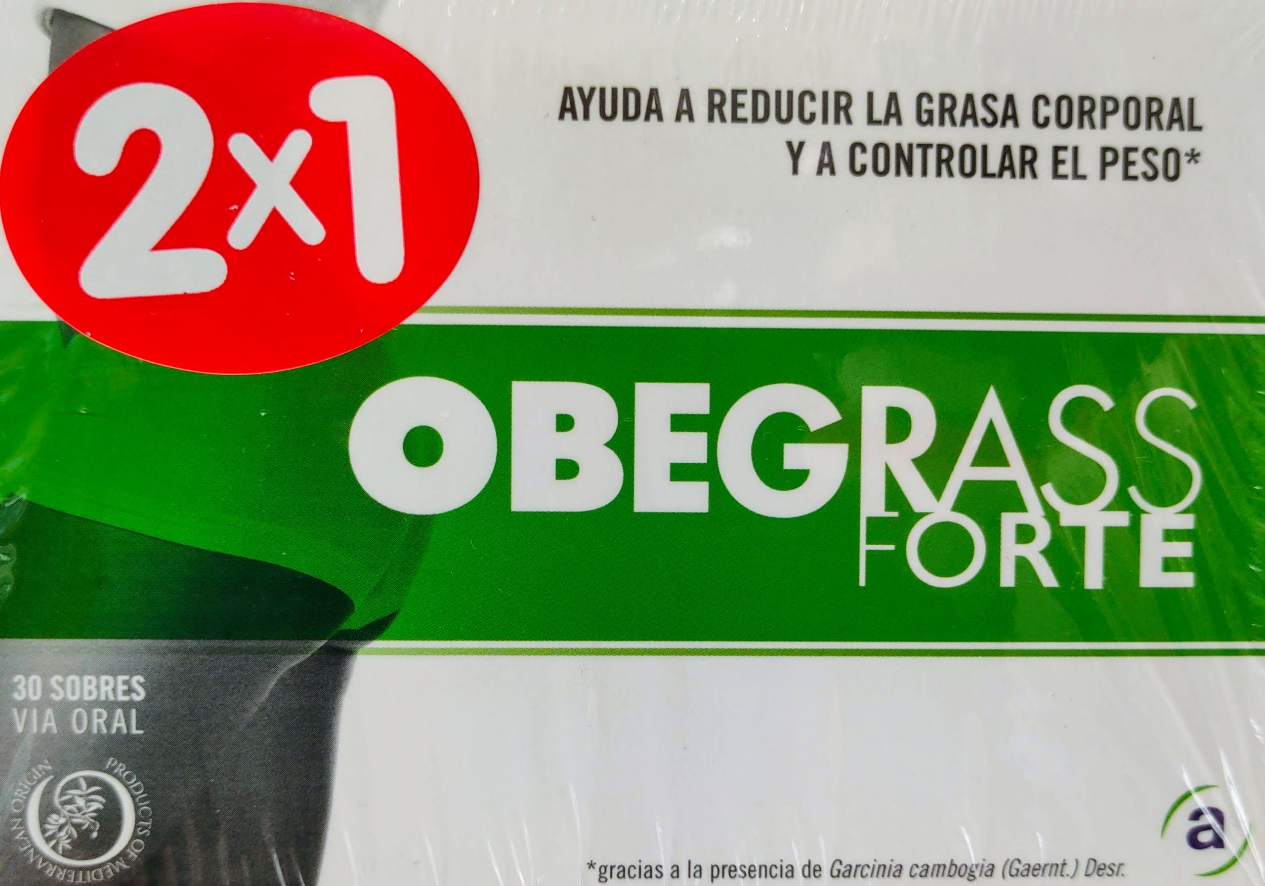Comprar Obegrass Forte 30 sobres Adelgazar Quemagrasas Obegrass en sobres ayuda a controlar y perder peso de forma rápida y eficaz. Impide la absorción de grasas y regula el tránsito intestinal.
