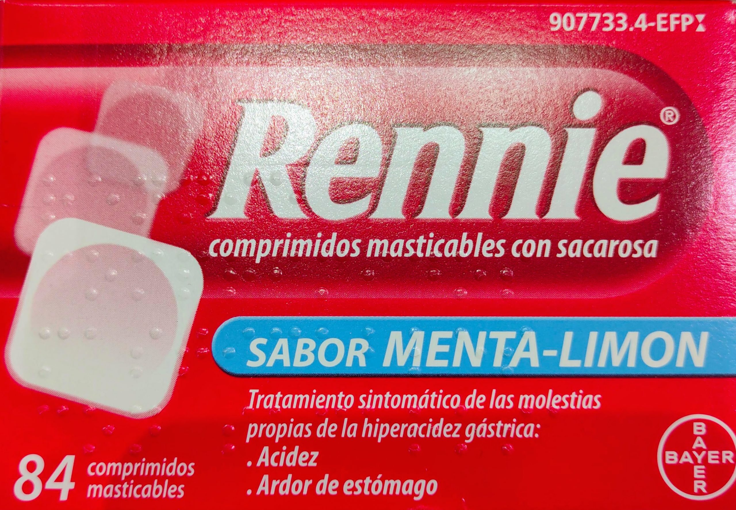 Para solventar el ardor de estómago y pesadez utilice el medicamento de Rennie. Formato de 48 comprimidos con Sacarina a un excelente precio