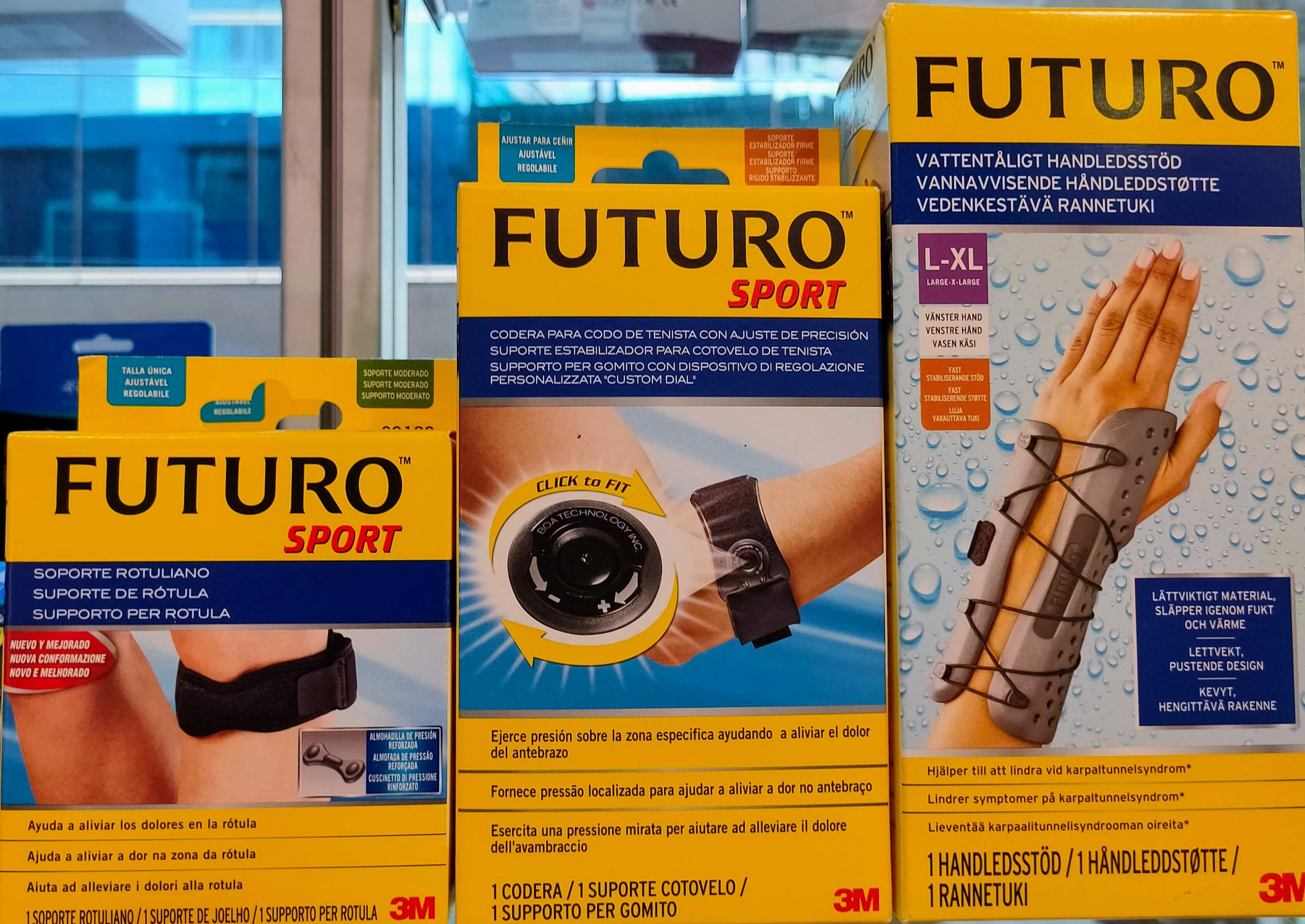 FUTURO™ Soporte rotuliano Ajustable Ejerce presión específicamente sobre las rodillas doloridas de saltadores y corredores