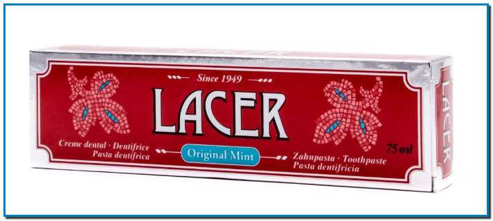 PASTA LACER Original Mint Diseño original y exclusivo para una pasta dentífrica de calidad.