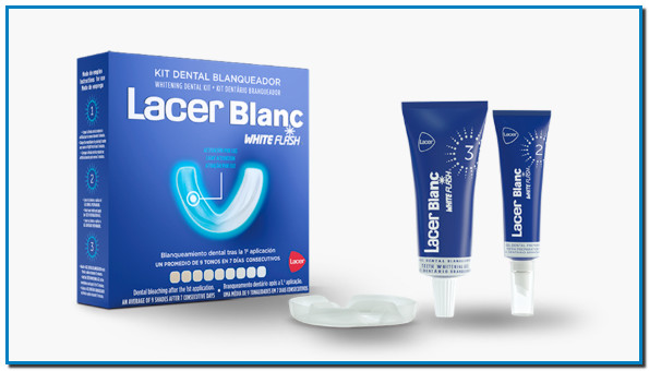 LACER BLANC WHITE FLASH Novedoso kit dental blanqueador de fácil uso y de efecto inmediato tras la primera aplicación