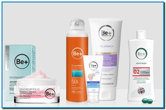 Cinfa Be+ marca de cuidados de la piel Tratamientos antiedad Fotoprotección gamas para acné o piel atópica Pediatrics bebés y niños Ciencia capilar soluciones anticaída