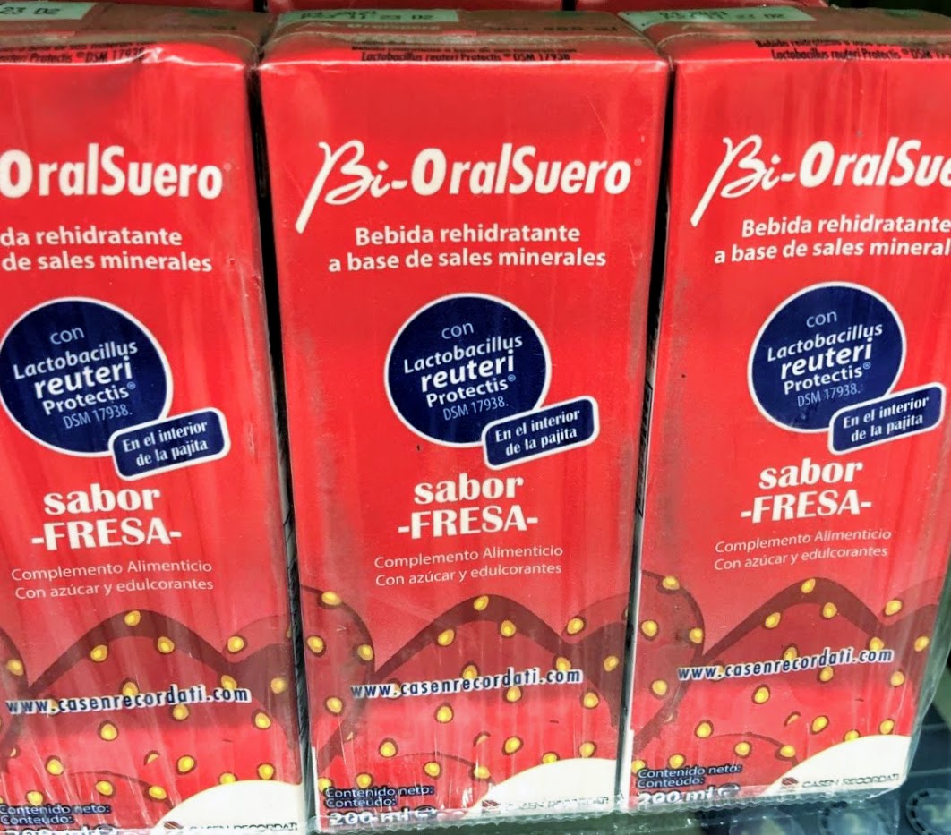 Bioralsuero Fresa Bioralsuero son unas sales de rehidratación oral con probiótico con sabor a fresa para prevenir y tratar las alteraciones gastrointestinales en los niños y adultos