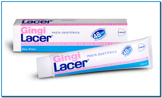 Gingi Lacer pasta dentífrica Reducción del sangrado gingival Gingi Lacer pasta dentífrica reduce en 48 horas el sangrado de encías