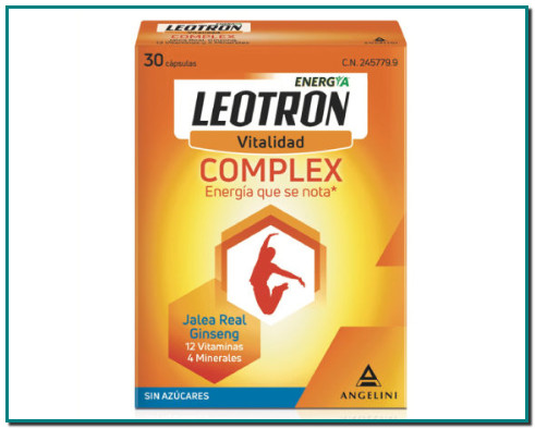 LEOTRON COMPLEX Energía que se nota Las vitaminas B2, B5, B6, B12, C y el magnesio ayudan a disminuir el cansancio y la fatiga.