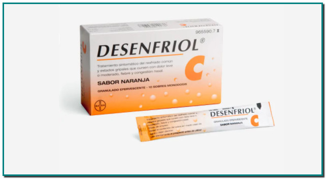 Desenfriol® C es un preparado combinado anticatarral o antigripal tratamiento de los síntomas de la gripe y el resfriado tales como: el dolor, la fiebre y la secreción nasal