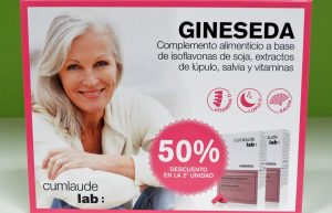 Gineseda Cápsulas Síntomas menopausia 30 cápsulas A base de isoflavonas de soja, extracto de lúpulo y salvia y vitaminas