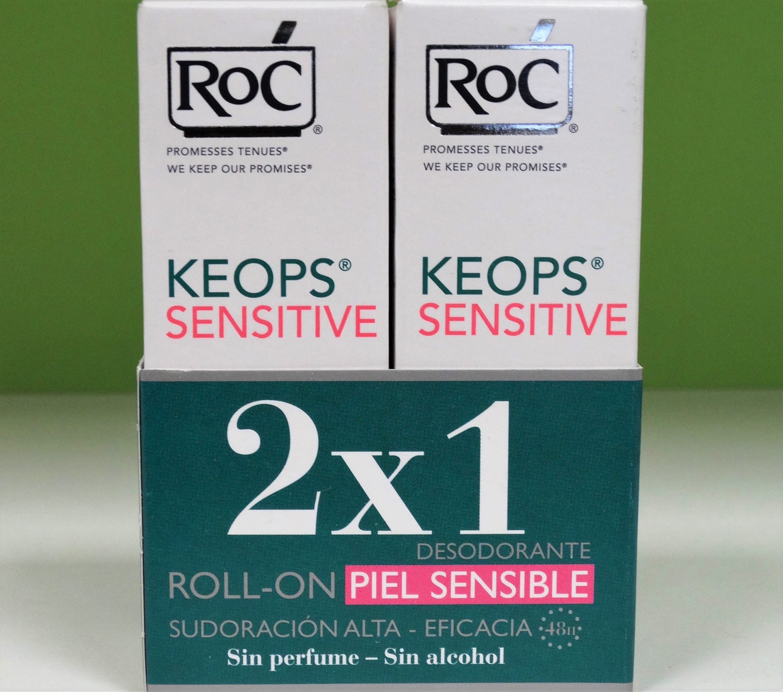 Roc Desodorante Keops Roll On Piel Sensible 30ml DUPLO 2X1 Desodorante Keops en stick es ideal para piel sensible y con sudoración moderada. Sin perfume, sin alcohol.
