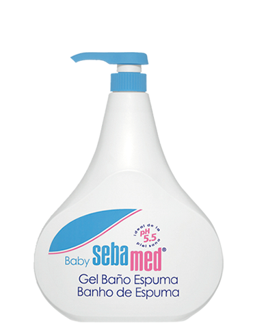 HIGIENE Baby Sebamed baño espuma La formulación sin jabón con el pH de 5,5 refuerza el desarrollo del manto ácido del bebé y el equilibrio hídrico de la piel.