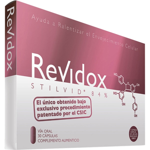 REVIDOX Antioxidante caja 30 cápsulas ayuda a retrasar los signos de la edad y retrasar el envejecimiento