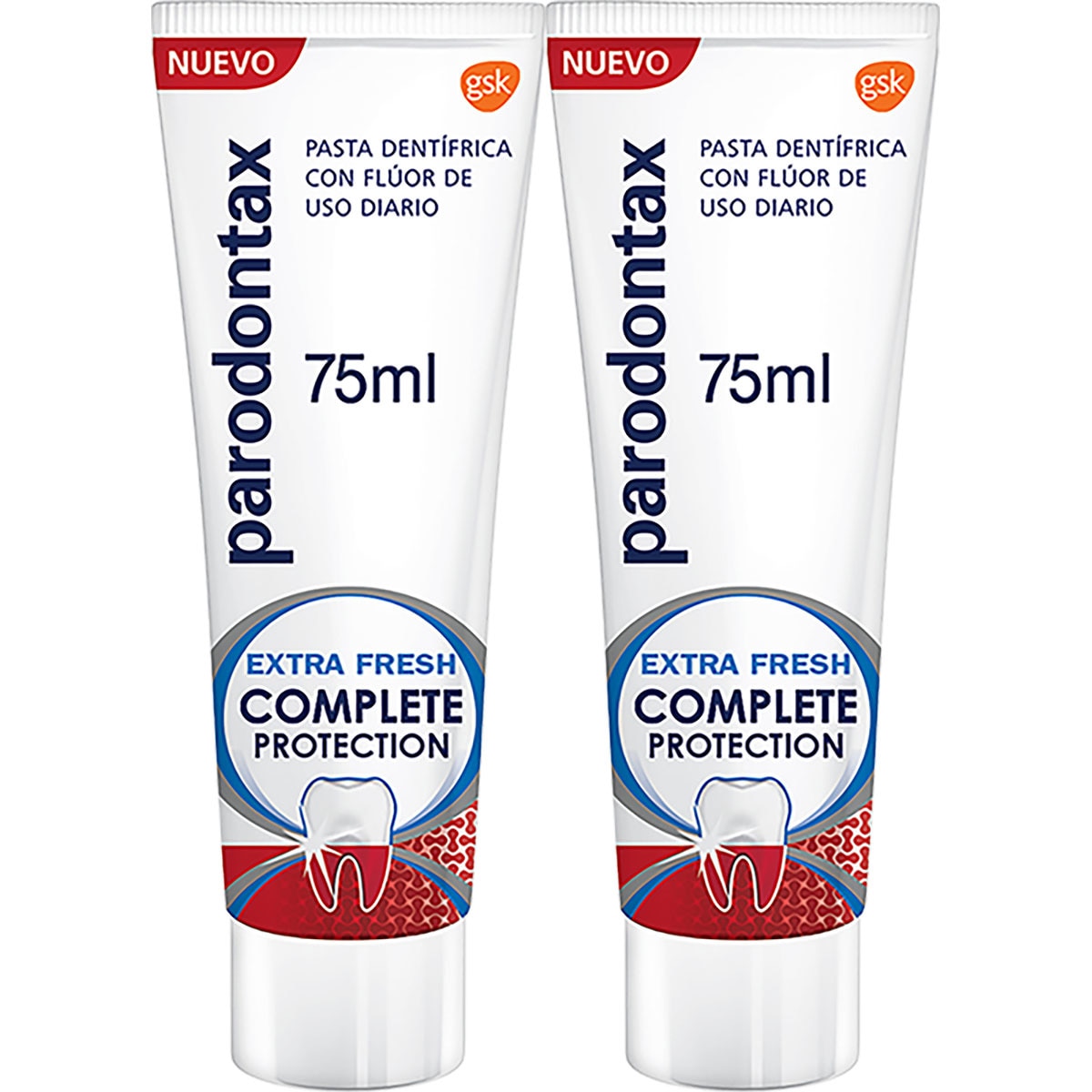 PARODONTAX EXTRA FRESH COMPLETE PROTECTION pasta dentífrica con flúor de uso diario 75+75 ml