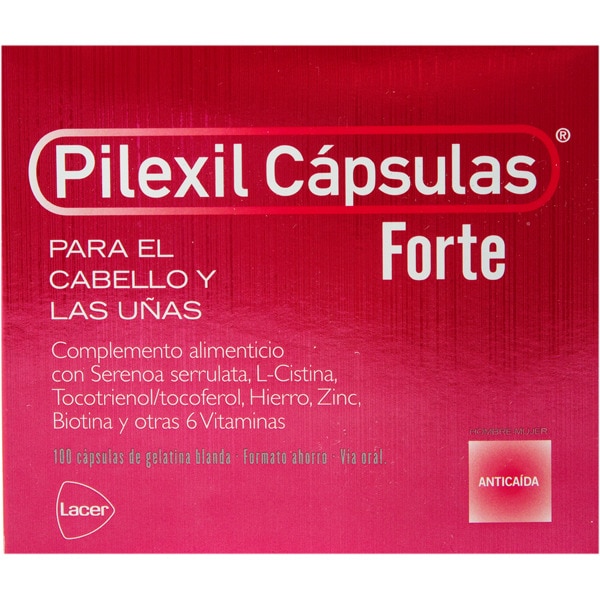 PILEXIL Forte para el cabello y las uñas caja 100 cápsulas