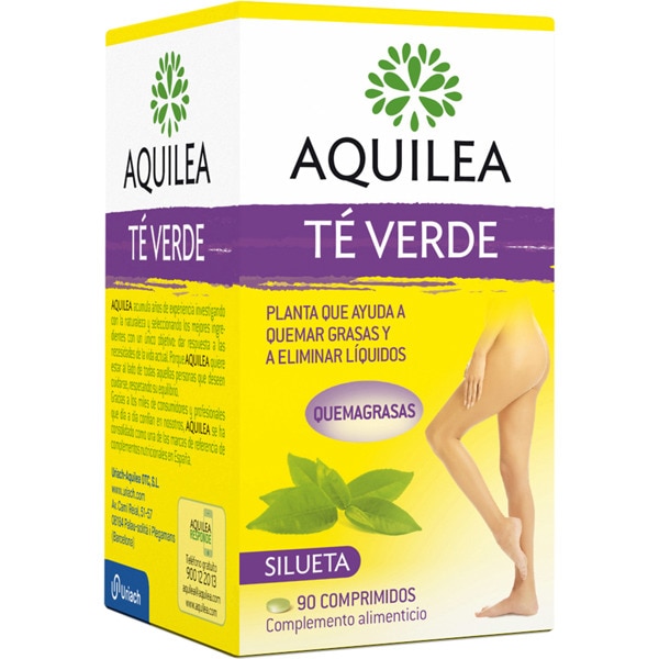 Aquilea Té verde a base de Té verde o camilina (Camellia sinensis) favorece la eliminación de líquidos. El Té verde se ha utilizado tradicionalmente para ayudar a controlar el volumen corporal puesto que favorece la eliminación de líquidos.