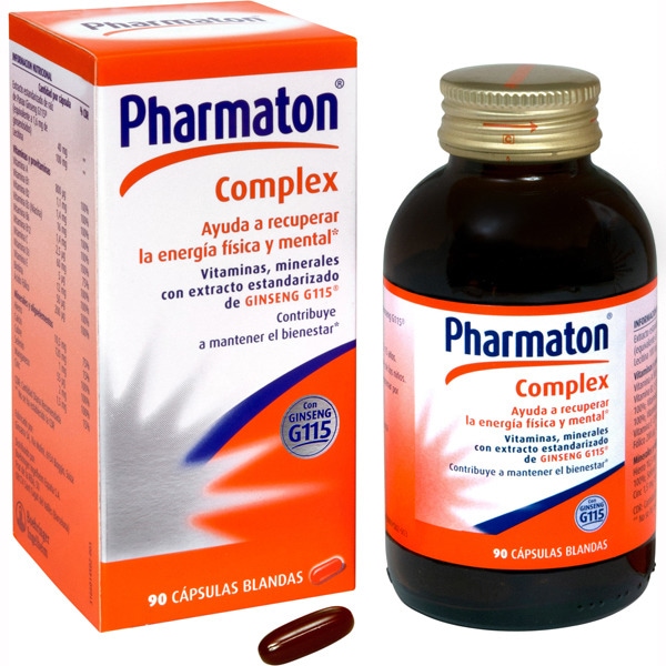 PHARMATON COMPLEX vitaminas y minerales con Ginseng G115 caja 90 cápsulas