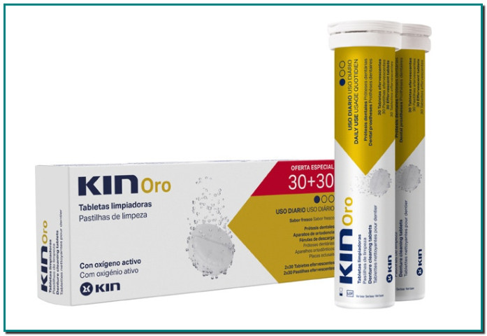 KIN Oro tabletas limpiadoras pack caja 30+30 tabletas