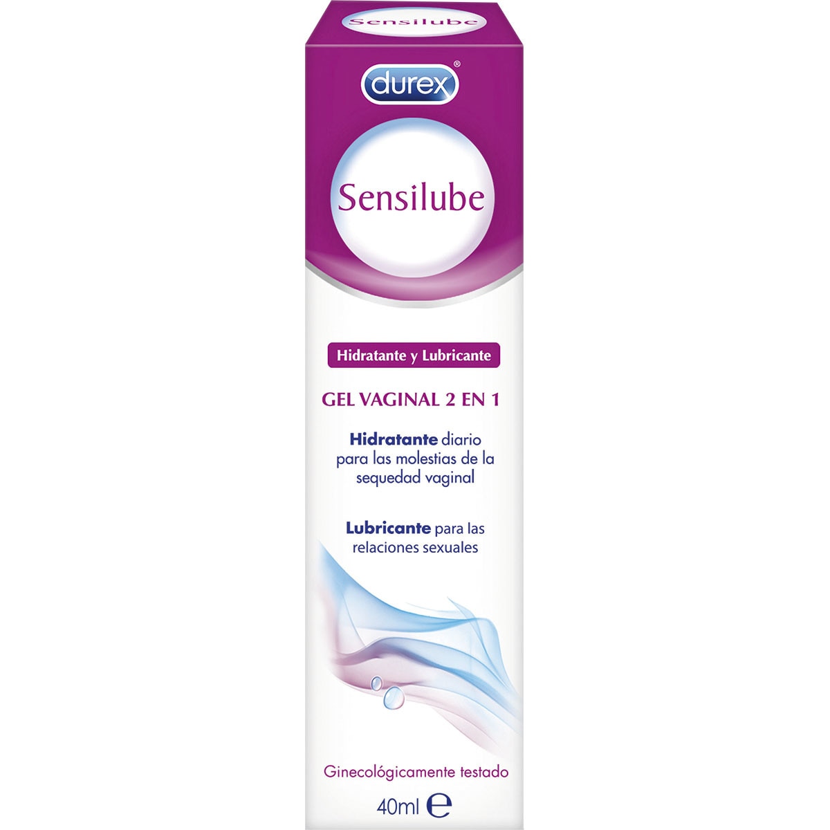 DUREX Sensilube gel vaginal 2 en 1 hidratante y lubricante vaginal dosificador 40 ml