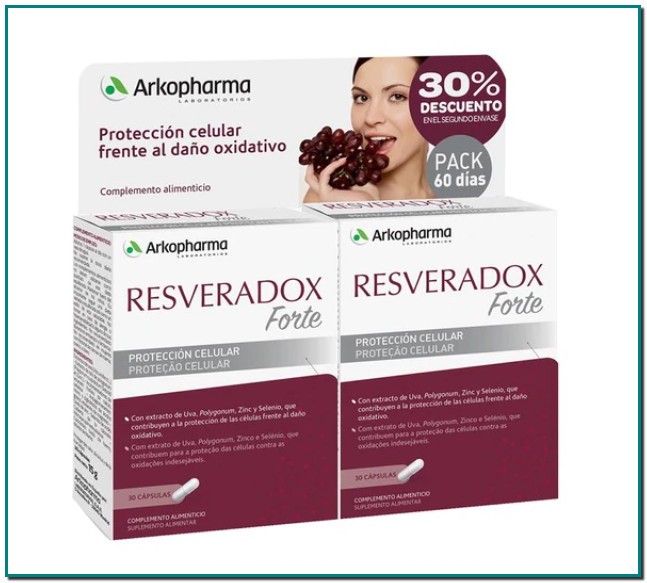 Comprar ARKOPHARMA en Gran Farmacia Andorra Online Pack Cápsulas Antienvejecimiento Celular Arkoadvance Resveradox Forte Arkopharma