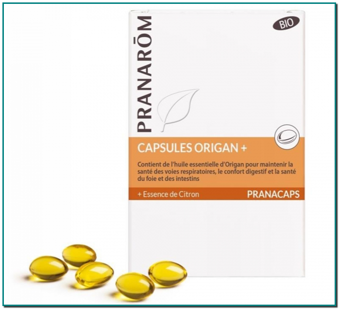 PRANAROM Origan + Resistencia + Esencia de limón Agricultura bio Complemento alimenticio 30 cápsulas
