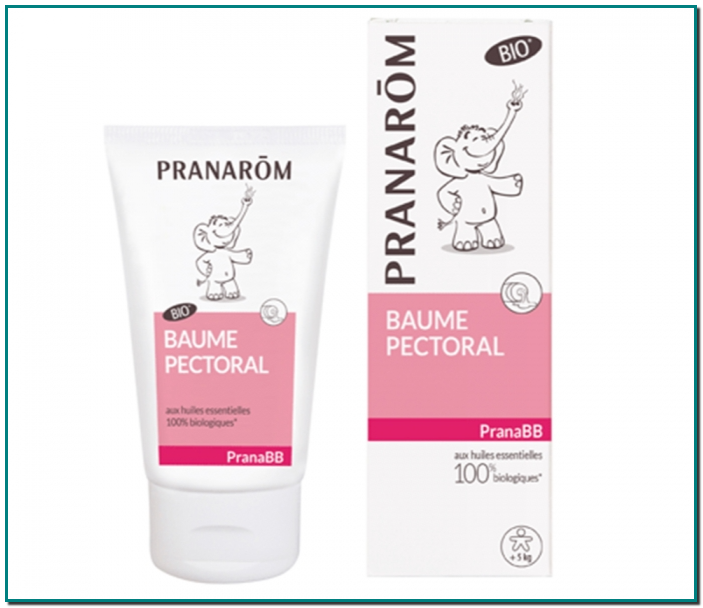 PRANAROM PranaBB Bálsamo pectoral Con aceites esenciales 100% bio Niños de +5 kg El bálsamo pectoral Respiración fácil es un gel muy suave con certificado bío a base de aceites esenciales de abeto balsámico, pícea mariana, mejorana y olivardilla.