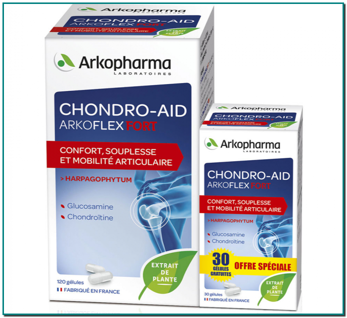 ARKOPHARMA Chondro-aid ArkoflexFort Confort, flexibilidad y movilidad articular por el Harpagofito + Glucosamina + Condroitina