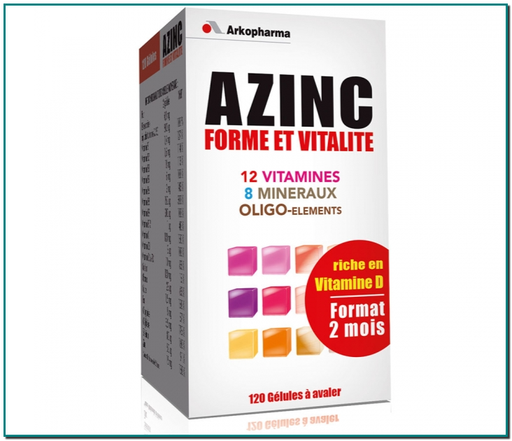 ARKOPHARMA Azinc Forma y vitalidad 12 Vitaminas - 8 Minerales - Oligoelementos Rico en Vitamina D  Azinc Forma y Vitalidad cápsulas es un complemento alimenticio a base de vitaminas y minerales