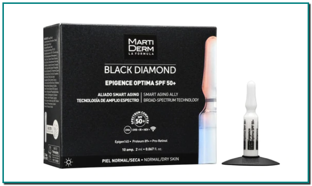 MARTIDERM 10 Ampollas Antiedad Epigence Optima SPF 50+ Black diamond Martiderm
