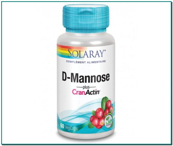 D-MANNOSE PLUS CRANACTIN 60 CAPSULES SOLARAY