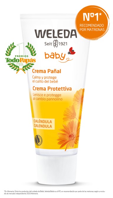 Crema Pañal de Caléndula WELEDA Protege contra la irritación y alivia la piel enrojecida del culito del bebé desde el primer día