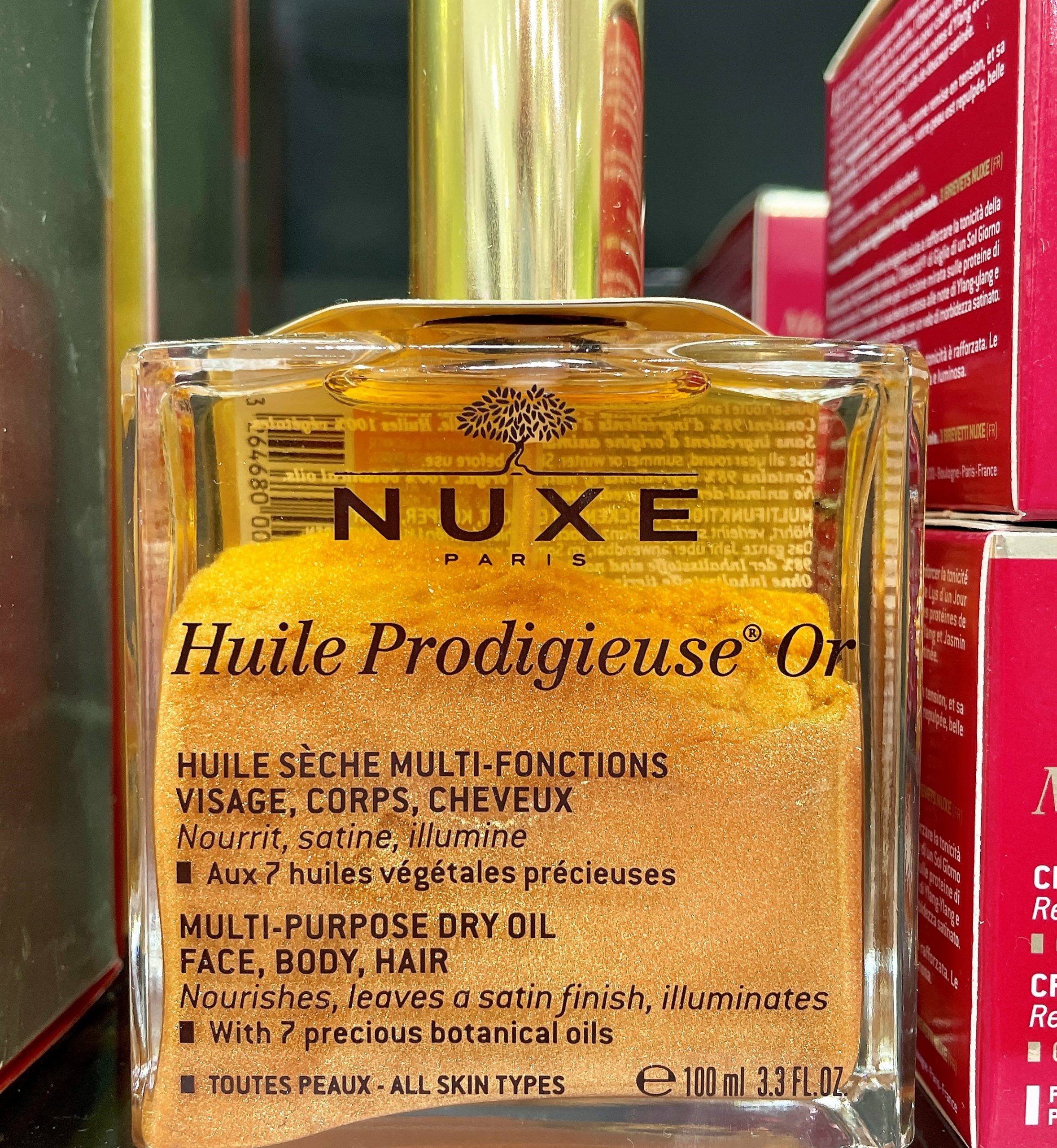 Huile Prodigieuse Or Nuxe Aceite Seco  Multi - funciones rostro, cuerpo y cabello.