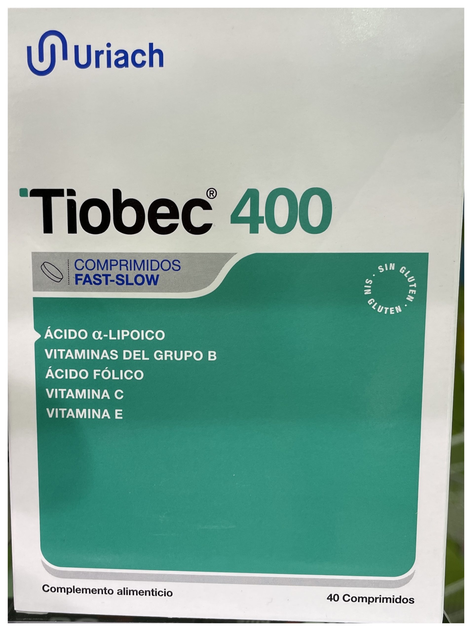 Tiobec 400 es un complemento alimenticio a base de Ácido α- lipoico, vitaminas del grupo B, vitamina E y vitamina C que ofrece protección del sistema nervioso frente al estrés oxidativo