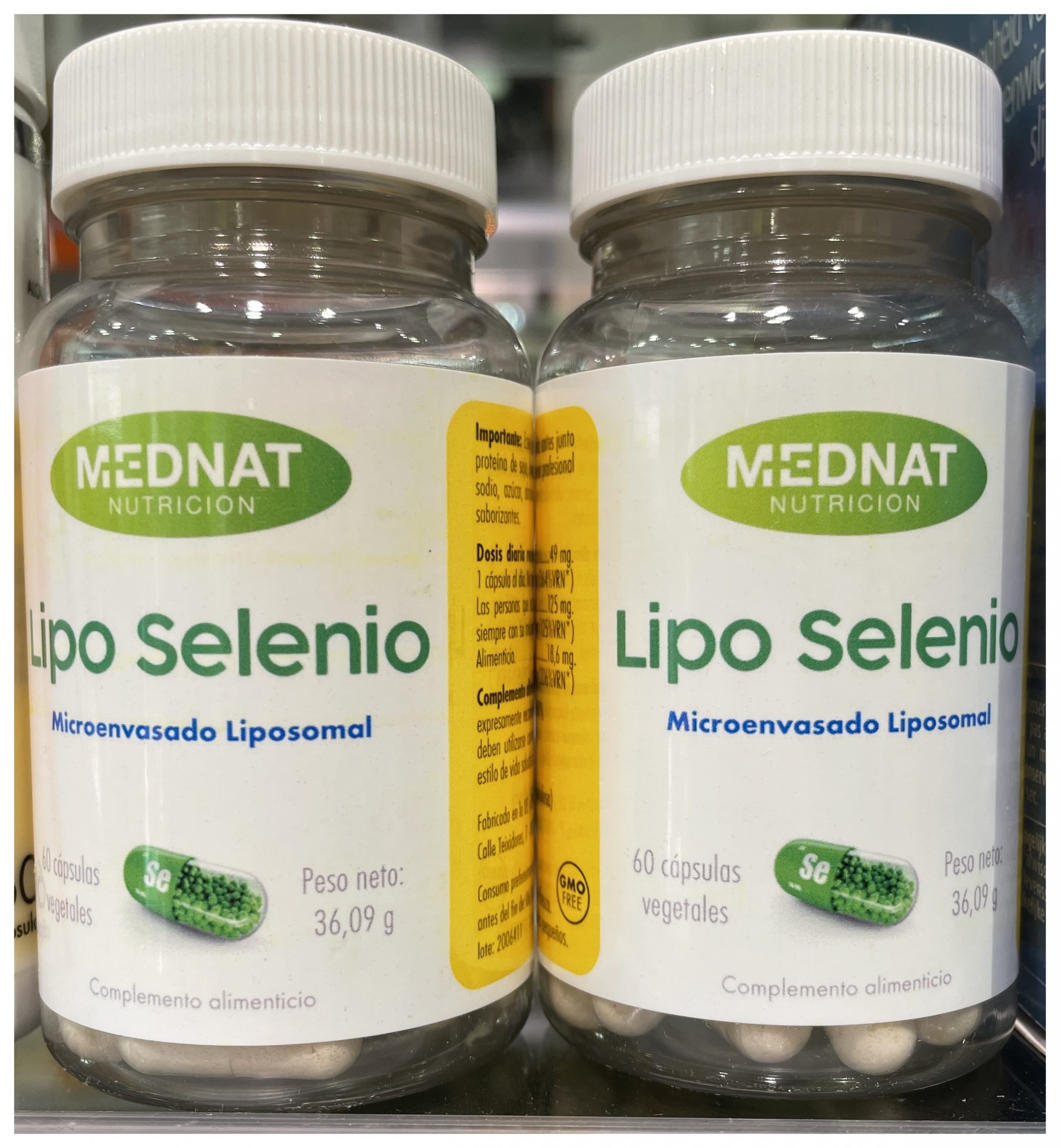 Lipo Selenio de MedNat es un suplemento alimenticio a base de selenio y vitaminas C y E. Se utiliza por su acción antioxidante.
