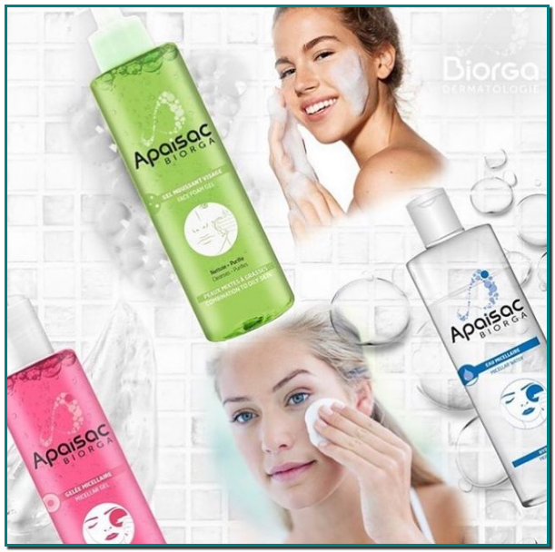 Apaisac Biorga Limpiadores específicos para cada tipo de piel: un Agua Micelar pieles sensibles, un Gel Micelar pieles muy sensibles