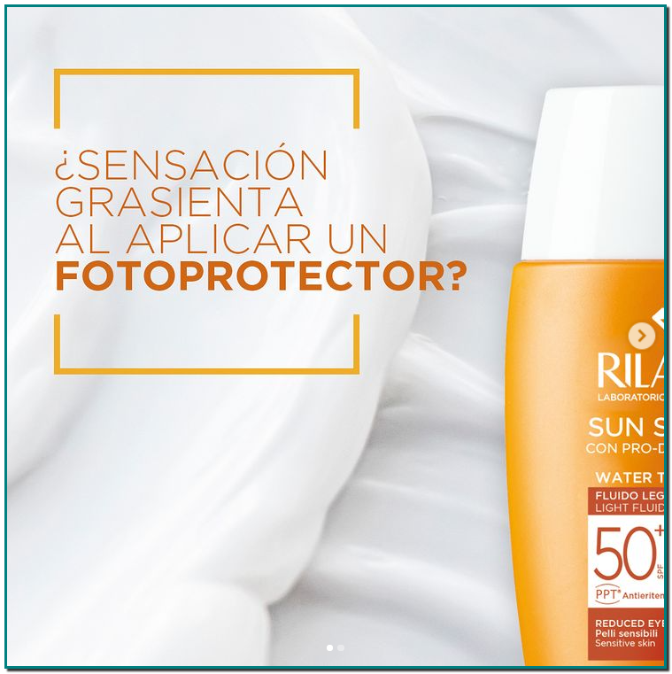 Si buscas un fotoprotector facial que no deje sensación grasa RILASTIL SUN SYSTEM WATER TOUCH 50＋ te encantará