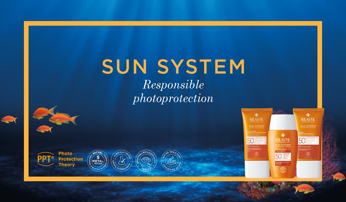 ¿Por qué elegir la fotoprotección eco-responsable de SUN SYSTEM de RILASTIL?⁣ ⁣ Porque es una opción sostenible que protege nuestra piel del sol y cuida la biodiversidad marina, ya que la mayoría de las fórmulas que contiene, son biodegradables.?⁣