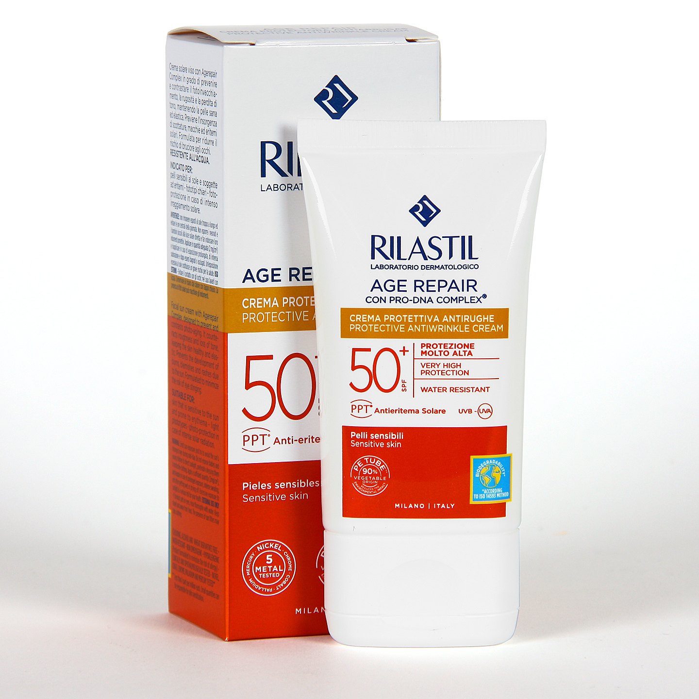 El primer fotoprotector antiglicación que repara el envejecimiento solar prematuro AGE REPAIR SPF50＋ DE RILASTIL