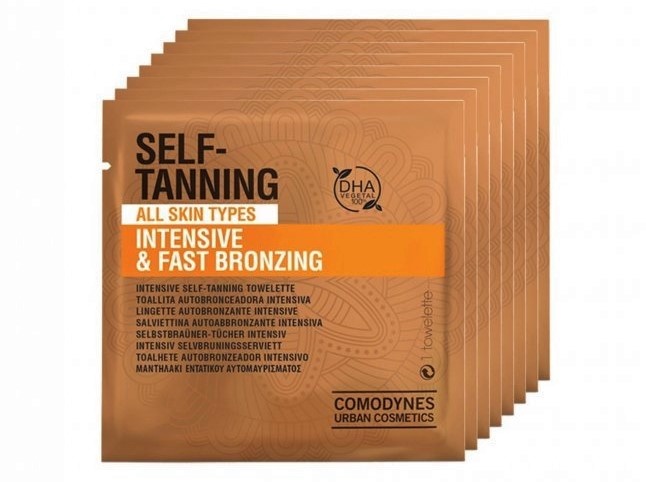 Comodynes Intensive Self-Tanning Wipes x8 Comodynes Self-tanning Intensive&Uniform Color es una toallita autobronceadora que también suaviza e hidrata la piel.