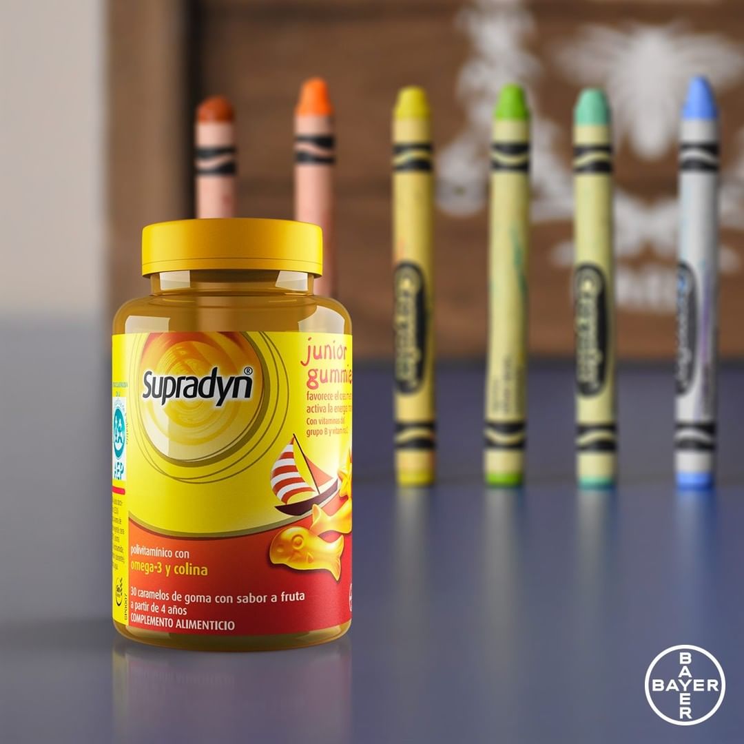 Supradyn® Junior Gummies activa su #energía, favorece su #crecimiento y ayuda a su correcto funcionamiento intelectual
