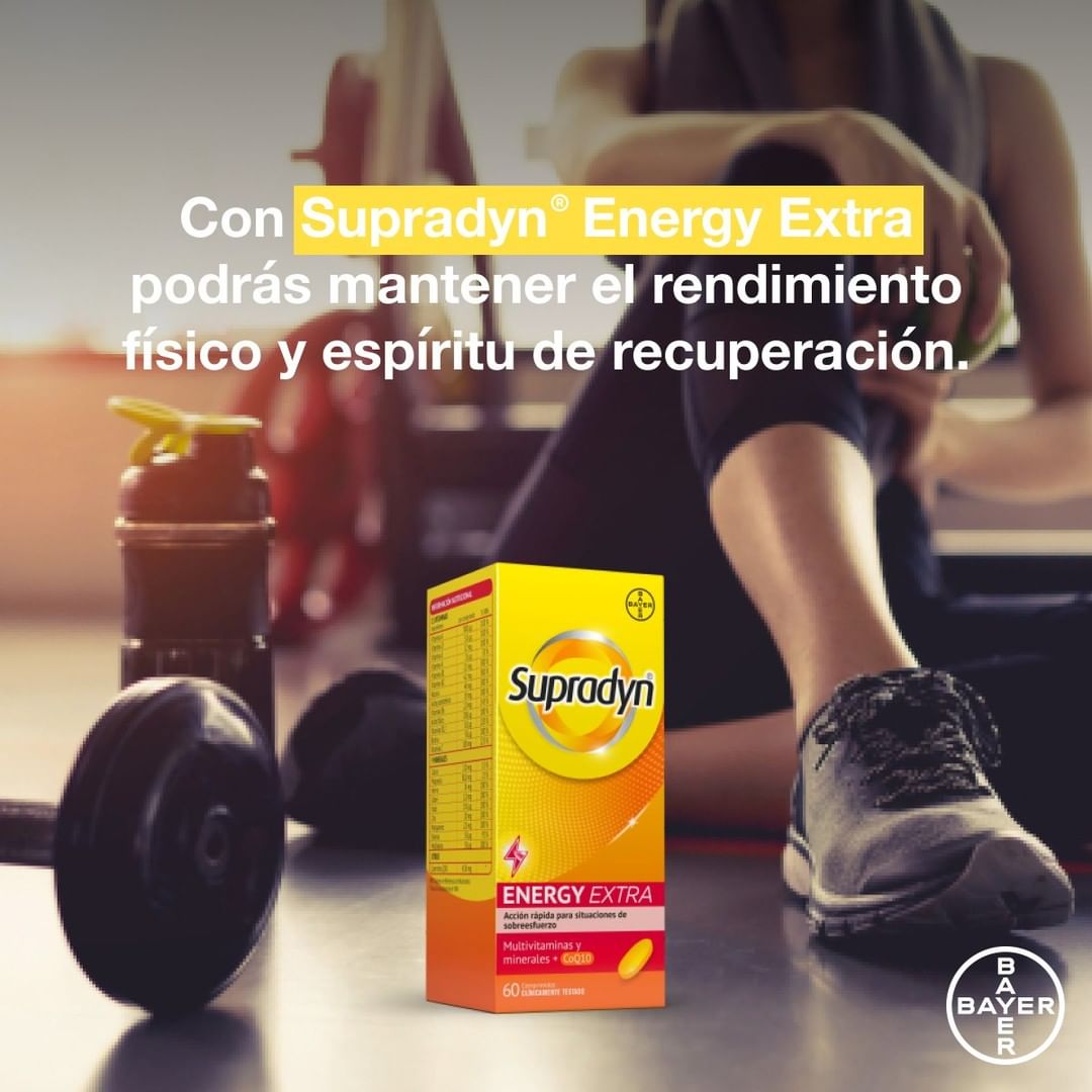 Beneficios de Supradyn® Energy Extra para deportistas con espíritu de superación mantener el rendimiento físico Aporte necesario de vitaminas y minerales para estar cargado de energía